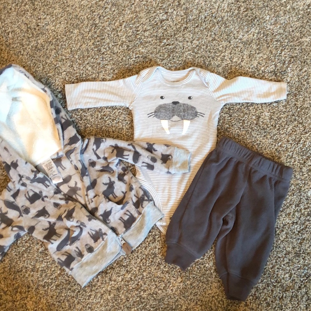 3 month boy winter set EUC